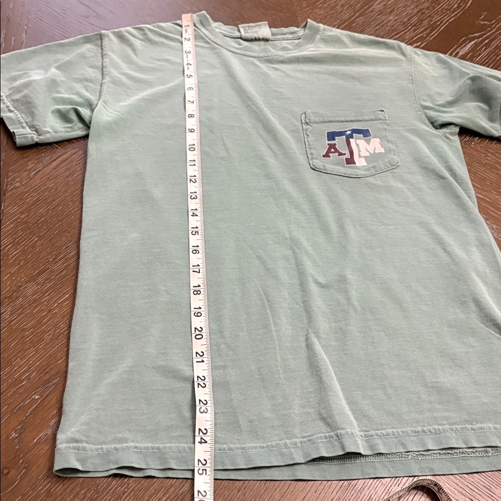 Comfort Color Texas A&M University green pocket tee Size S - Picture 17 of 17